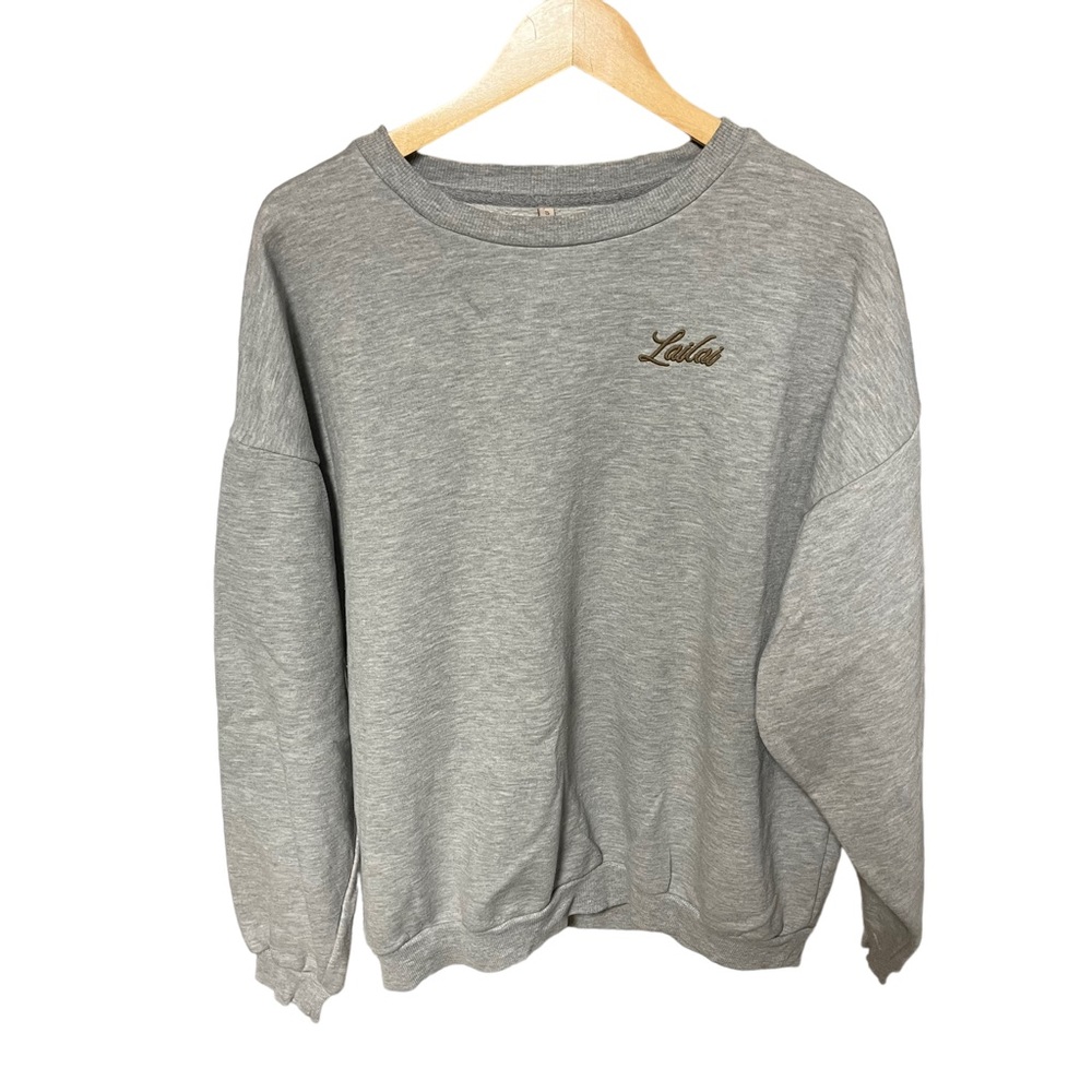 Lai Lai oversized gray sweatshirt size small - Picture 2 of 7